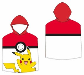 Detské pončo Pokémon Pokéball a Pikachu, 50 x 115 cm