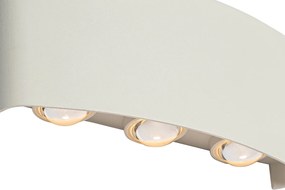 Vonkajšia nástenná lampa biela vrátane LED 6-svetlo IP54 - Silly