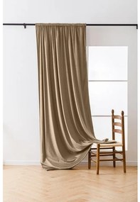 Svetlohnedý zatemňovací záves VELVET 140x250 cm Zavesenie: Kovové krúžky