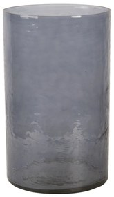 Sklenený šedivý svietnik na čajovú sviečku - 15 * 25 cm