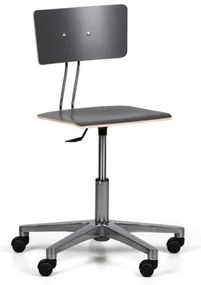Antares Pracovná stolička SALLY, nízka, na kolieskach, tmavo sivá