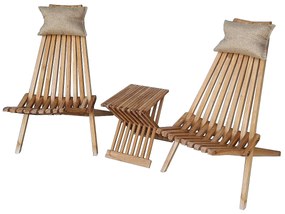 Deokork Záhradné relaxačné kreslo NIXON (teak)