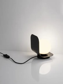 LED čierna stolná lampa Kamen