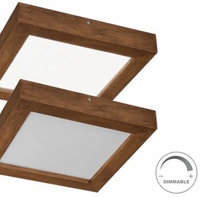 Brilagi-LED Stmievateľné svietidlo WOODY FRAME LED/24W/230V dub 30x30 cm IP44 + DO