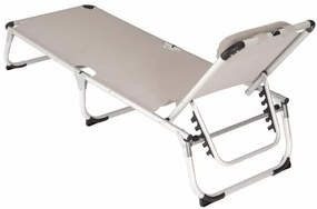 Záhradné skladacie ležadlo s vankúšom - sivé