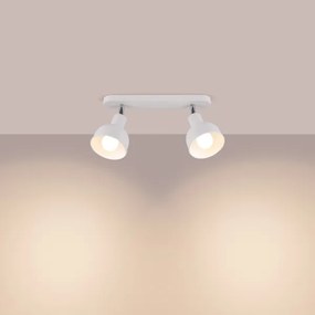 Sollux SL.1314 - Bodové svietidlo ELBA 2xE27/15W/230V biela