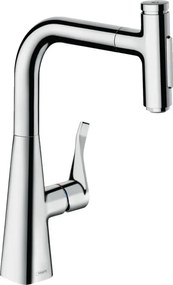 Hansgrohe Metris Select M71, kuchynská páková batéria 240, vyťahovateľná sprška, 2jet, sBox, chrómová, HAN-73817000