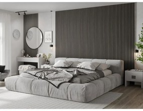 Mexen Lam-F, akustické stenové lamely 275 × 30 cm, plstený podklad 8 mm, technická dyha, dub striebristý, S105-275307-3015-007