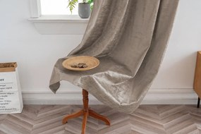 Zatemňovací záves LOOM VELVET 140x250 cm, béžovohnedý Zavesenie: Kovové krúžky