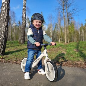 Kidwell NIX detský balančný bicykel – ľahký nylonový rám, PU kolesá 29 cm (sivý)