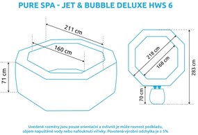 Intex | Vírivý bazén Pure Spa - Jet & Bubble Deluxe HWS 6 | 11400256