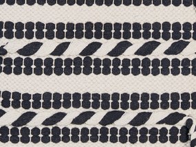 Bavlnený vankúš so vzorom 45 x 45 cm čierna/biela ENDIVE Beliani