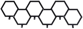 Nástenný vešiak Hex čierny