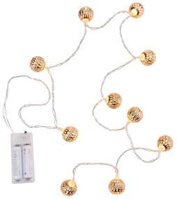ORIENTAL LIGHTS Svetelná reťaz s USB gule 10 svetiel