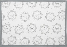 6ks textilný obrúsok so psíkmi Lovely Grey Dogs - 48*33 cm