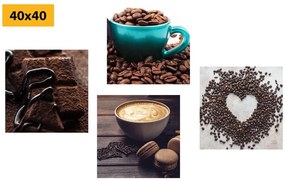 Set obrazov káva v rôznych podobách