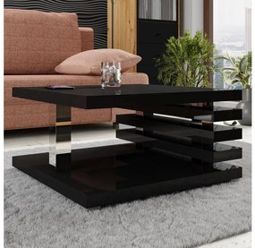 MIRJAN 24 Konferenčný stolík KYOTO 31x60 cm lesklá čierna MJ0016