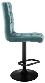 LuxuryForm Barová stolička TOLEDO VELUR na čiernom tanieri - zelená