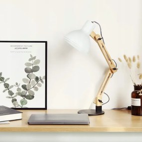 Stolná lampa 1xE27/40W/230V biela/čierna