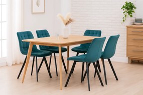 Noela Zamatová jedálenská stolička BELLA tyrkysová
