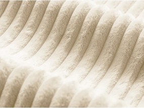 Béžová čalúnená dvojlôžková posteľ s úložným priestorom s roštom 180x200 cm Martina – Micadoni