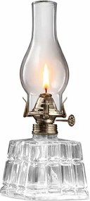 Brilagi - Petrolejová lampa MERLIN číra/zlatá/patina