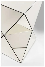Luxury zrkadlový príručný stolík béžový 32x32 cm
