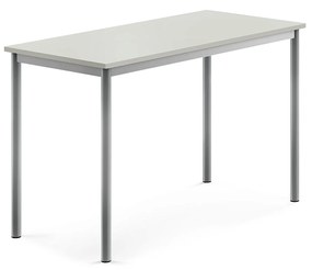 Stôl BORÅS, 1200x600x760 mm, laminát - šedá, strieborná