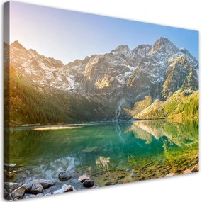 Obraz na plátně, Jezero v horách - 120x80 cm