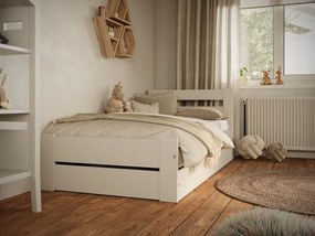 Detská posteľ EMILEK so šuplíkom - 180x90 cm - biela