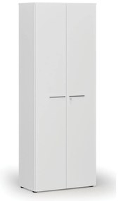 Kancelárska skriňa s dverami PRIMO WHITE, 800 x 420 x 2128 mm, biela
