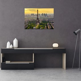 Sklenený obraz - Panoráma Paríža (70x50 cm)