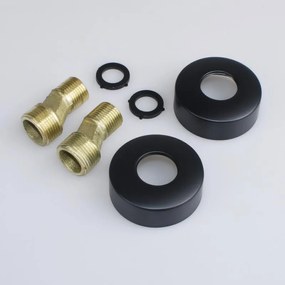 Erga Erga, termostatická sprchová batéria s horným 3/4" pripojením sprchového stĺpu, čierna matná, ERG-YKA-BW.FL-THERM-BLK