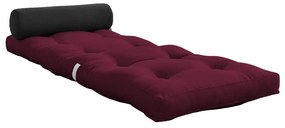 Vínovočervený futónový matrac 70x200 cm Wrap Bordeaux/Dark Grey – Karup Design