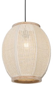 Orientálne závesné svietidlo prírodné 35 cm - Rob