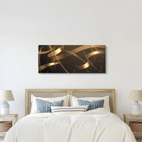 Obraz - Bronzové stuhy (120x50 cm)