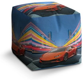 Sablio Taburet Cube Športové auto 2: 40x40x40 cm