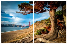 Obraz na plátne - Golden Gate Bridge 1922D (120x80 cm)