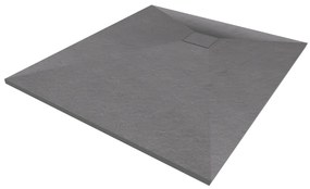 Erga Oldaf, SMC obdĺžniková sprchová vanička 100 x 80 cm, šedá matná, ERG-GMA-OL-80100G