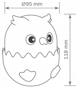 LED RGBW Stmievateľná detská dotyková lampa LED/1W/5V USB 1200 mAh sova modrá