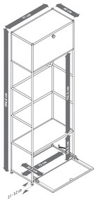 Kovový vešiak »CN3«, biely
