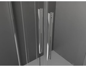 Mexen Velar Duo, posuvné sprchové dvere do otvoru 150 cm, 8mm sklo námraza, chrómová, 871-150-000-32-01