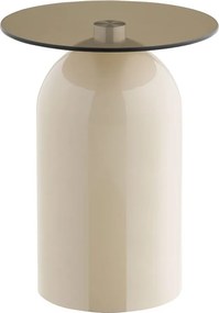 Okrúhly odkladací stolík so sklenenou doskou ø 40 cm Ravello – House Nordic