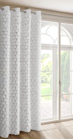 ZÁCLONA NA KRÚŽKOCH EVA MINGE ROSES6 140X250 CM BIELA