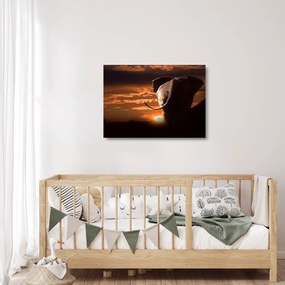 Sklenený obraz slona (70x50 cm)