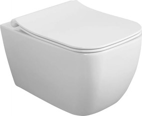 Isvea VEA, závesná WC misa, Rimless, 34,5x52cm, biela, 10VA02004