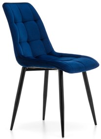 JAKS Jedálenská stolička Chic velvet modrá