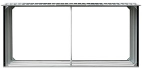 Záhradná kôlňa na drevo antracitová 330x92x153 cm galvanizovaná oceľ