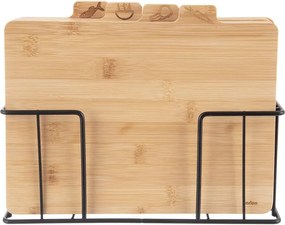 Orion Set 4 ks bambusových dosiek v praktickom stojane
