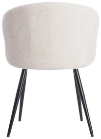 Krémovobiele kovové jedálenské kreslá v súprave 2 ks Radaja – Light &amp; Living